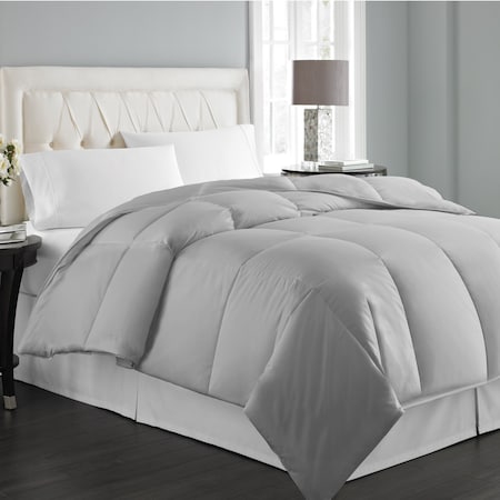 Hotel Grand Oversized Hybrid Blend Comforter, Platinum, Twin 005334